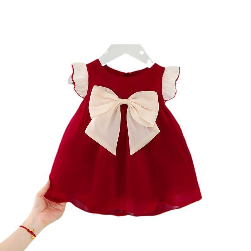 Baby Girls Princess Dress Casual Sleeveless Toddler 1-3 Years