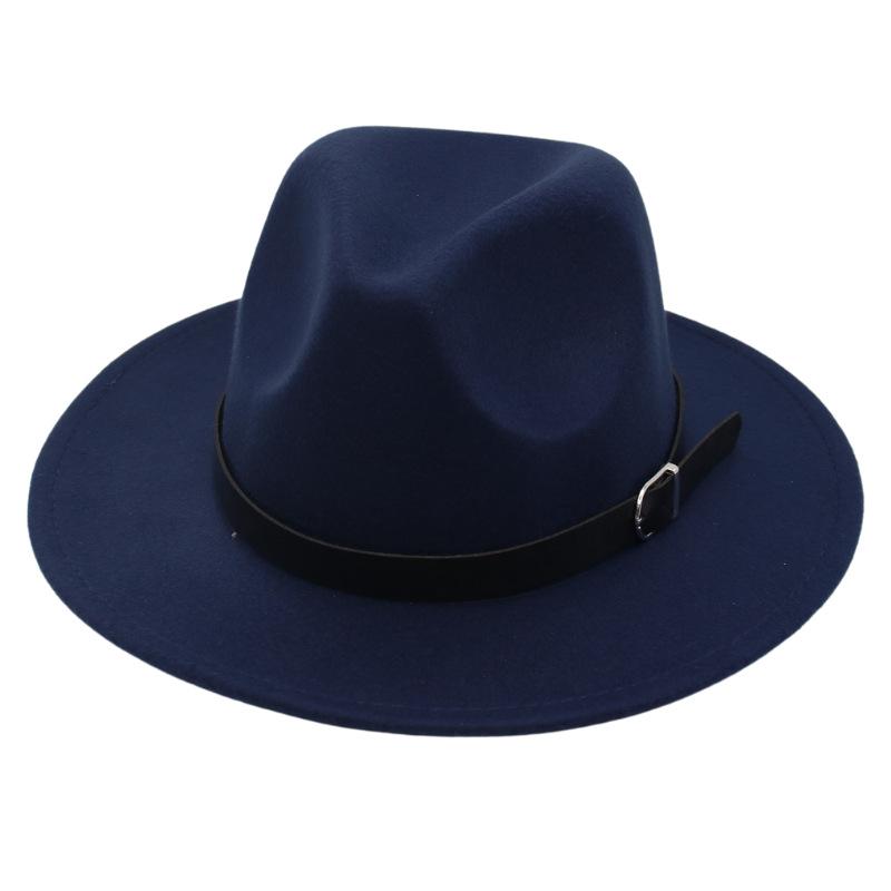 Elegante Zylinderhüte für Kinder, Gürtelschnalle, Amerikanischer Filzhut, Wollhut für Eltern und Kinder im Freien, Jazzhut mit breiter Krempe, Für Männer und Frauen