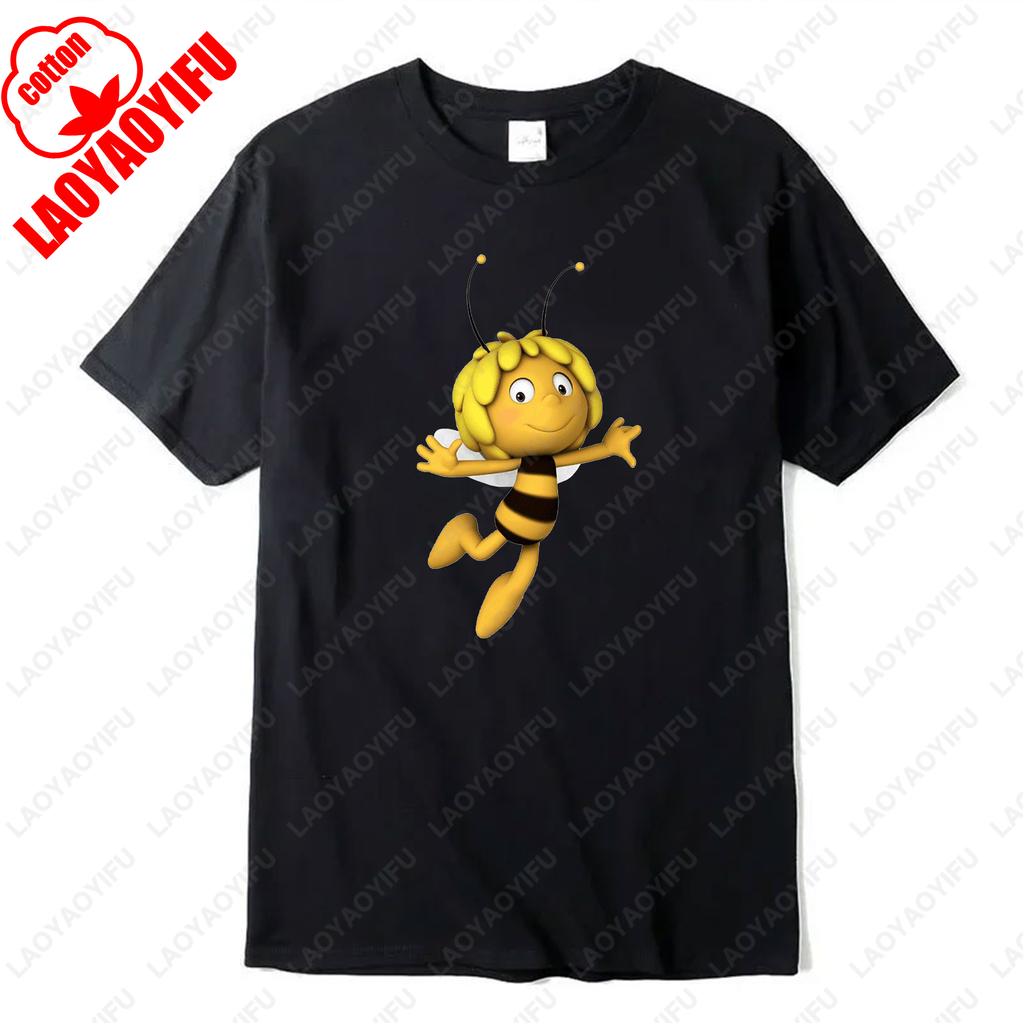 Maya The Bee Movie Cute Tshirt Funny Summer Fashion Short Sleev Popular Commuter Unisex Tees Cotton Men Women Harajuku Tops Gift