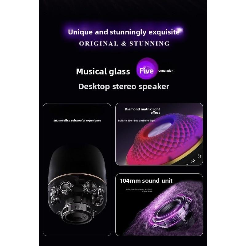 Altoparlante top Luminous LP90 98 150W alta potenza domestico da scrivania in vetro audio Bluetooth altoparlante Bluetooth