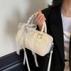 Y2K Korean Kawaii Bowling Bags For Women Designer Handbags And Purses 2026 New PU Leather Commuting Shoulder Crossbody Bag