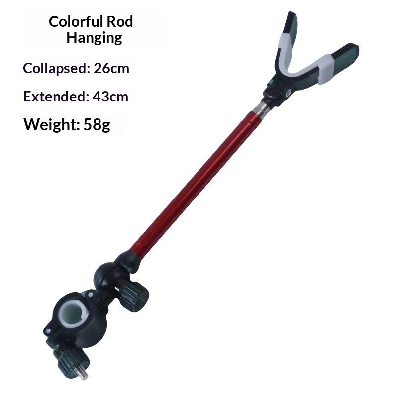 

Multifunctional Extend Stretched Brackets Stainless Steel Fishing Pole Stand Telescopic Fishing Rod Support Strut Holder червоний