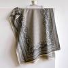 Winter Warm Reversible Faux Cashmere Blanket Scarf Ladies Retro Luxe Baroque Paisley Ornate Medallion Large Coat Shawl Wrap
