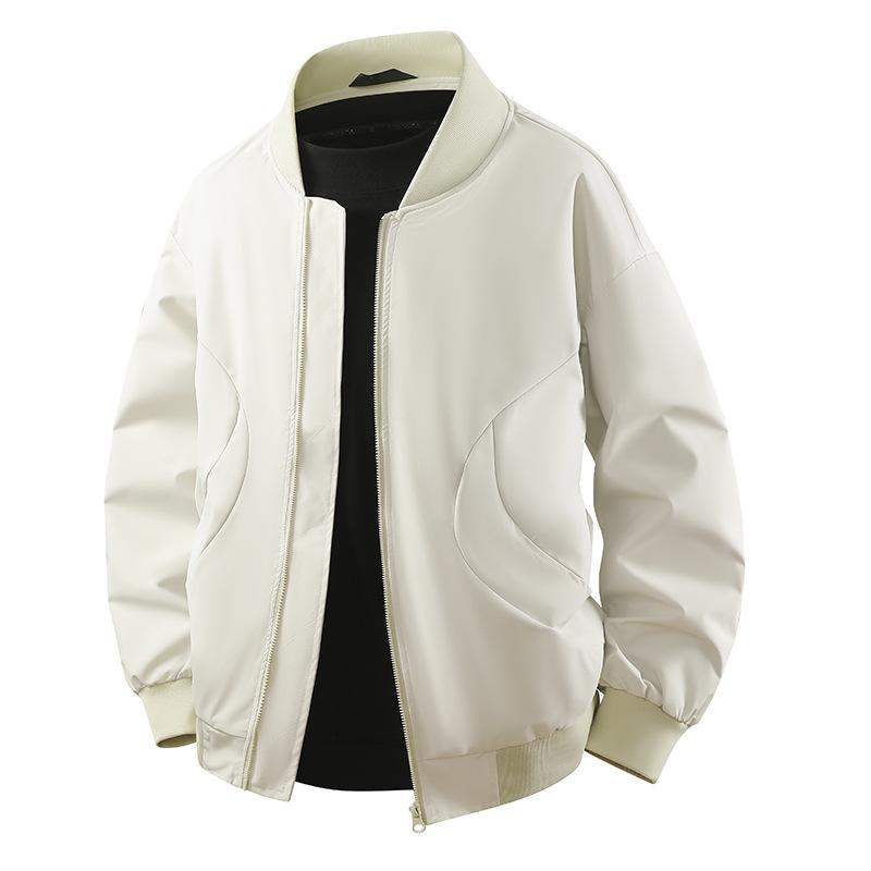 Jacket Men's Spring and Autumn New Simple Loose Versatile Baseball Collar Fashion Jacket