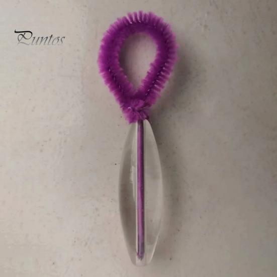 Soft Plush Cleaning Brush Belly Button Brush, Bristle Navel Cleaner with Anti Slip Groove Dirt Remover Beaded Handle, Portable Body Care Tool