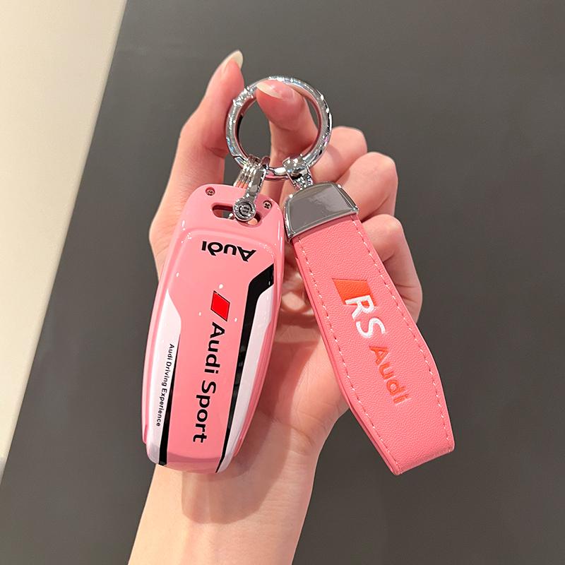 2026 Hot Soft ASB Car Smart Key Case Cover For qwer114 A6 A7 A8 E-tron Q5 Q8 C8 D5 Auto Styling Protection Shell Holder Accessories