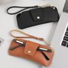 Portable Pu Leather Glasses Bag With Lanyard Sunglasses Eyeglass Bag Glasses Storage Bag  Outdoor