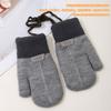Umeloeo Knitted Cute and Thick Mittens with Drawstring for Winter Warmth and Windproof Perfect for Playing in the and Commuting to Elementary Boys and