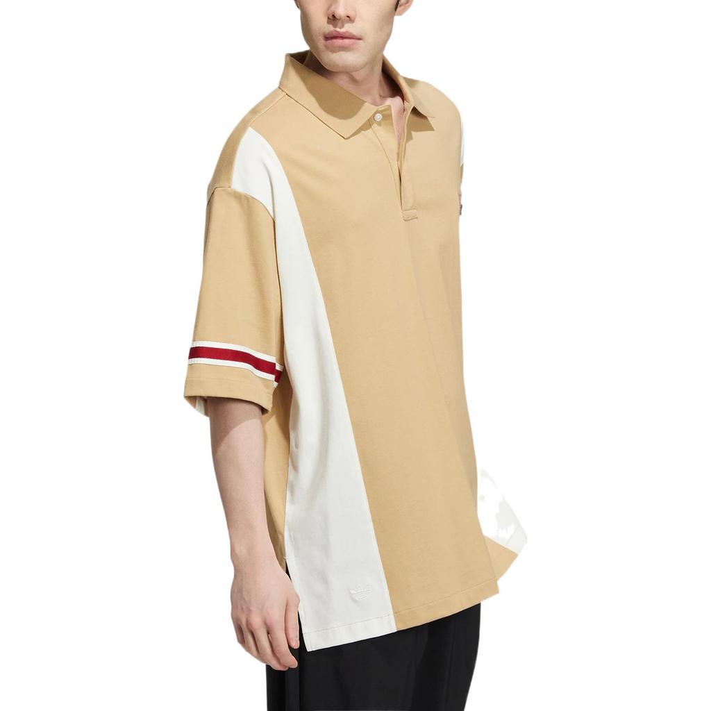 Adidas Originals Trefoil Hem Side Slit Sports Short Sleeve Polo Men Tops Yellow HS2012