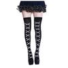 Skeleton Halloween Silk Stockings Woman Black Knee High Socks Ghost Props House