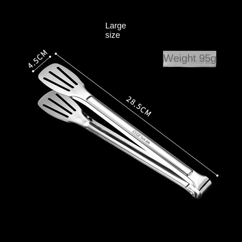 

1 шт. утолщенный кухонный зажим для стейка из нержавеющей стали 304, зажим для барбекю, зажим для еды, удлиненный зажим для хлеба на пару