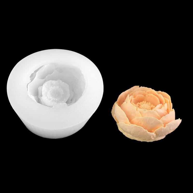 3D Rose Bloom Tvar Dort Fondant Silikonová forma Forma na květiny Forma na svíčku Košíčky Želé Cukroví Čokoláda Dekorace Forma na pečení