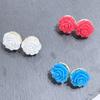 New Style Rose Earrings for Women Fresh and Personalized Design Colorful Candy Dopamine Earrings