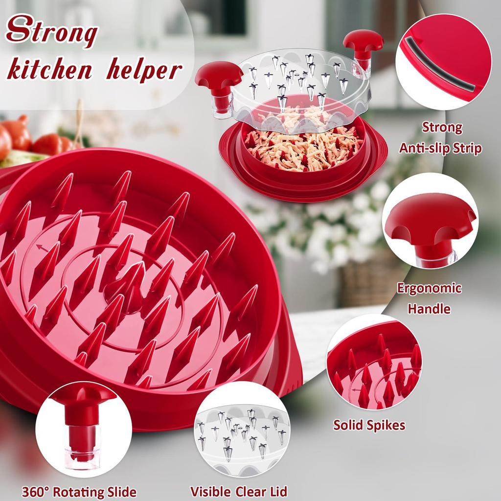 Multi-Function Chicken Shredder & Mincer with Transparent Lid