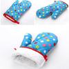Padded Lining Protective Glove Oven BBQ Polka Dot Mitts Kitchen Cooking Tools