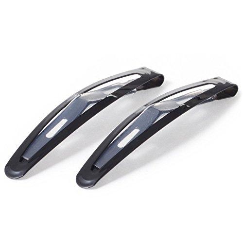 MAPEPE Non-Slip Slim Hair Pins Black 2-Pack (Approx. 6.4cm) - Secure Hold Hair Accessories