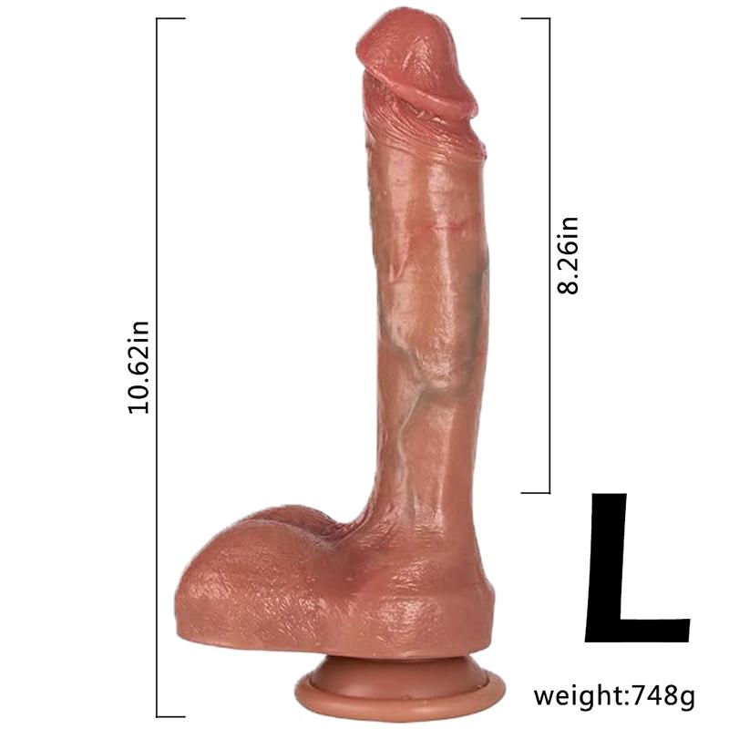 Realistic Silicone Dildo, Feels Like Skin, Huge Size for Clitoral, Vaginal and Anal Stimulation, with Strong Suction Cups, Adult Sex Toys for Women