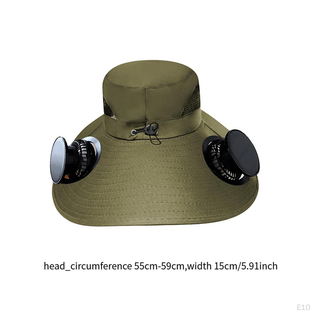 Fan-Equipped Bucket Hat for Men and Women with Adjustable Features