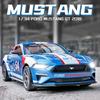SPZS3 1:34 Ford Mustang GT 2018 Muscle Car Alloy Car Die Cast Toy Car Model Sound and Light Children's Toy Collectibles Birthday Gift