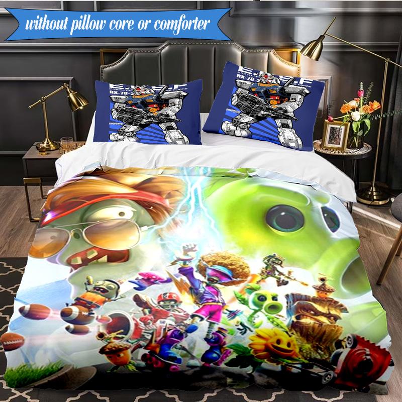 Vibrant Battle Zombies 3pcs K-pop music group Bedding set,Ideal for Bedroom, Dormitory,Including Duvet Cover And 2pcs Pillowcases,Fan gifts