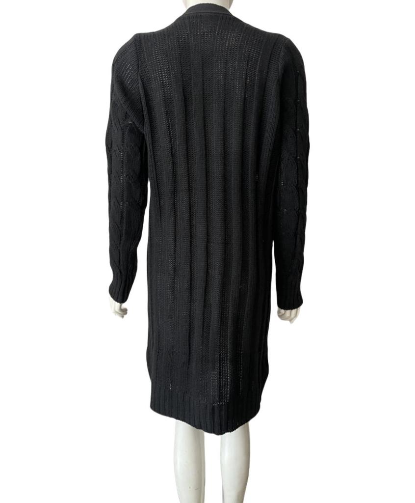 Langer, lockerer Zopfmuster-Strickcardigan für Damen – Herbst/Winter Knopfleisten-Pullover für Europäische & Amerikanische Trends 2026
