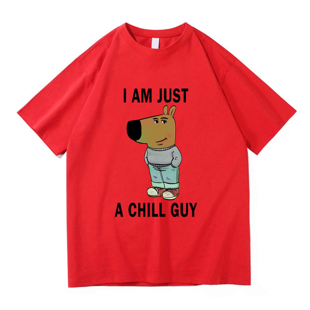 Ich bin nur ein entspannter Typ T-Shirts Sommer Mode Männer/Frauen Ästhetisch Lustig Niedlich T-Shirt Hohe Qualität Cartoon Vintage Baumwoll T-Shirt