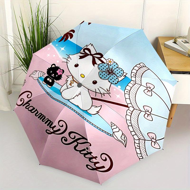 

Charmmy Kitty, beach Automatic Opening and Closing Parasol Compact Travel Umbrella with 8 Ribs for Women and Men Ideal Birthday/Christmas Gi