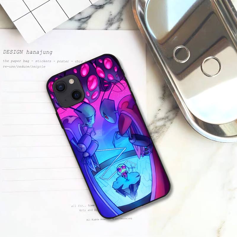 

Чехол для телефона с рисунком Invader Zim для iPhone 11 12 Mini 13 14 Pro XS Max X 8 7 6s Plus SE XR Shell iPhoneXR