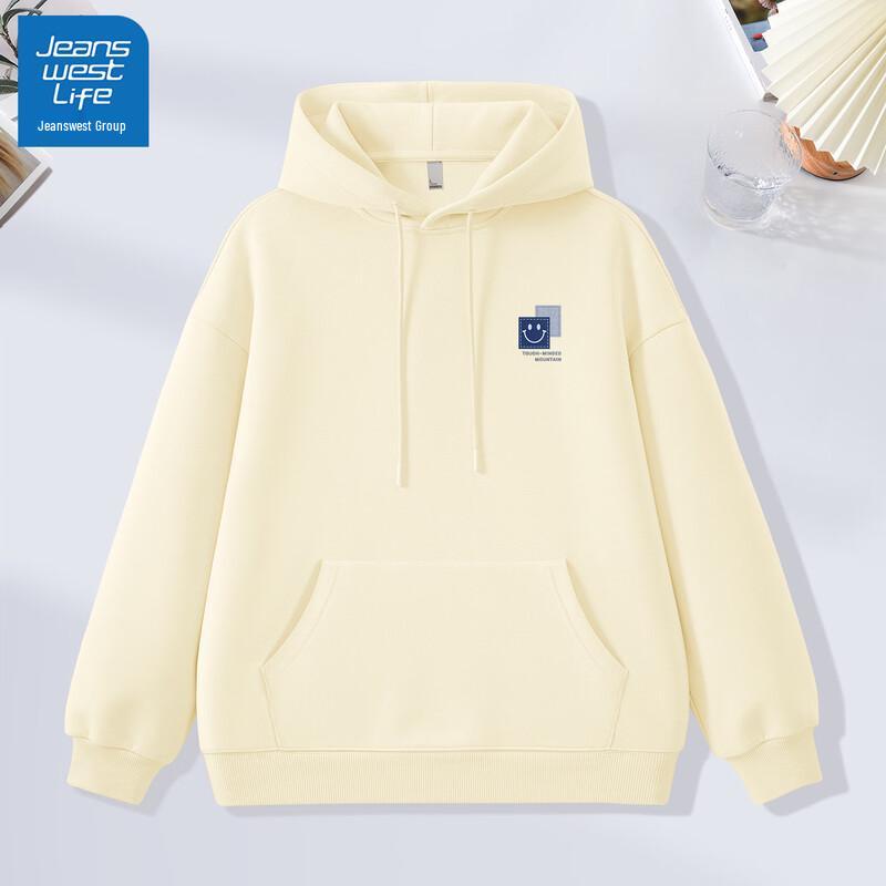 

JEANSWEST LIFE Men s Smiling K Graphic Hooded Sweatshirt 2XL