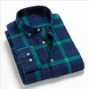 Men Flannel Plaid Shirt 100% Cotton Spring Autumn Casual Long Sleeve Shirt Soft Comfort Slim Fit Styles Brand Man Clothes