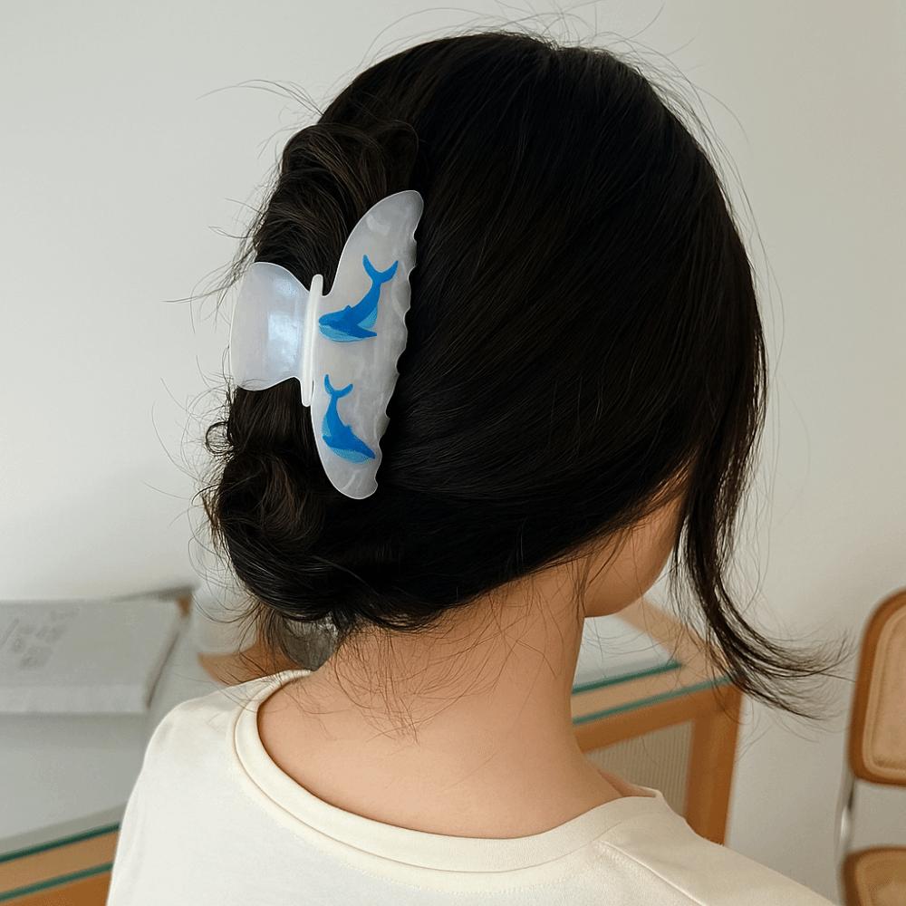 Korean Style Ocean Animal Hair Clip Sweet Geometry Shark Clip Hairpin Shell Hair Claw  Girls