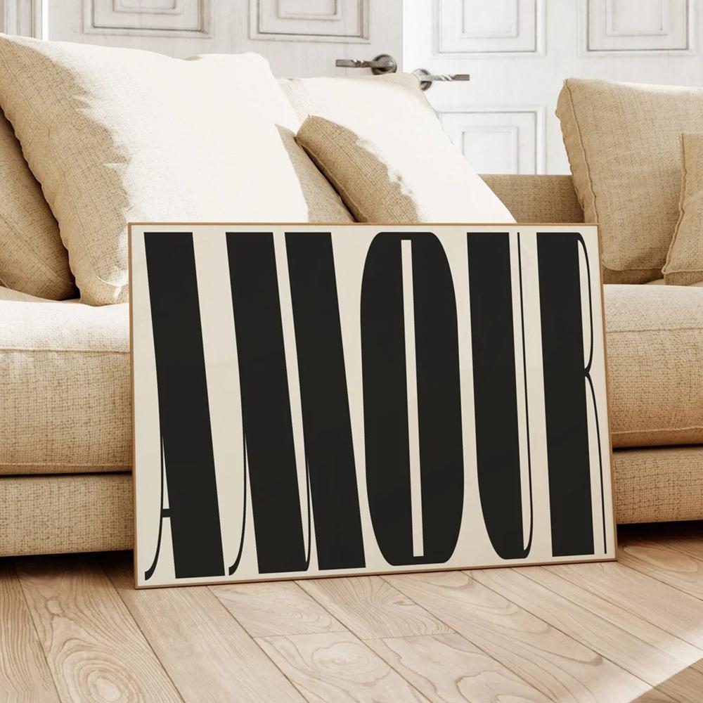 Heart Romantic Amour Love Canvas Painting Posters Valentines Day Girly Eclectic Pink Quotes Wall Art For Living Room Home Decor