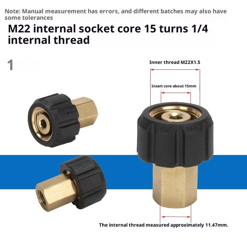1Pcs Spray Sprinkler Quick Connector, Quick Release M22-14Mm/15Mm To 3/8 And 1/4 Inch Pressure Washer Adapter,