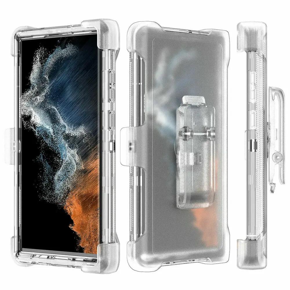 

Противоударный чехол для телефона с бронебампером для Samsung Galaxy S24 S23 S22 Note 10 20, ультра противоударный чехол Defender с зажимом для ремня For Galaxy S24
