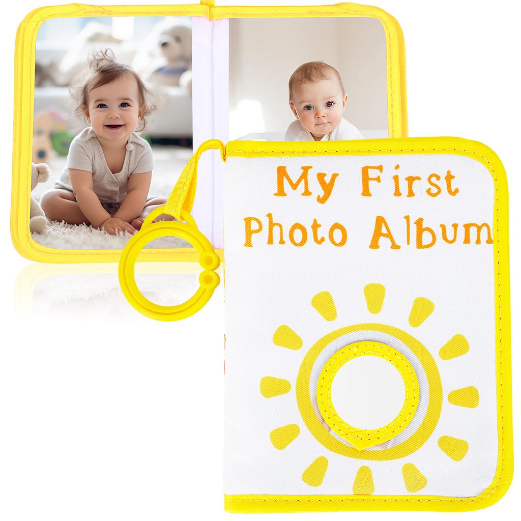 Baby Photo Album First Year Baby Photo Book Growth Babies Albums Shower Gues with Family Recordt Diy Giraffe Photography Album
