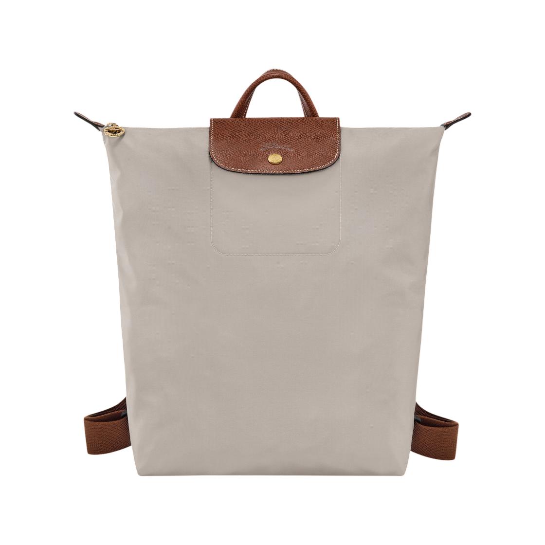 

Longchamp Le Pliage Original Adjustable Wide Shoulder Strap Nylon Backpack Medium Women backpack Pebble 10284089349 Basic Set (Bag)