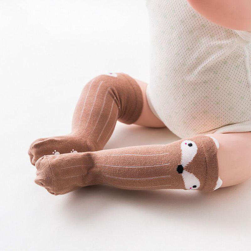 

Мягкие хлопковые длинные детские носки, милые носки с рисунками животных для девочек и мальчиков, гольфы dark Coffee fox