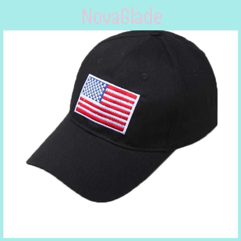 Premium Us Flag Embroidery Cap Officer Baseball Hat For Unisex Adults With Adjustability