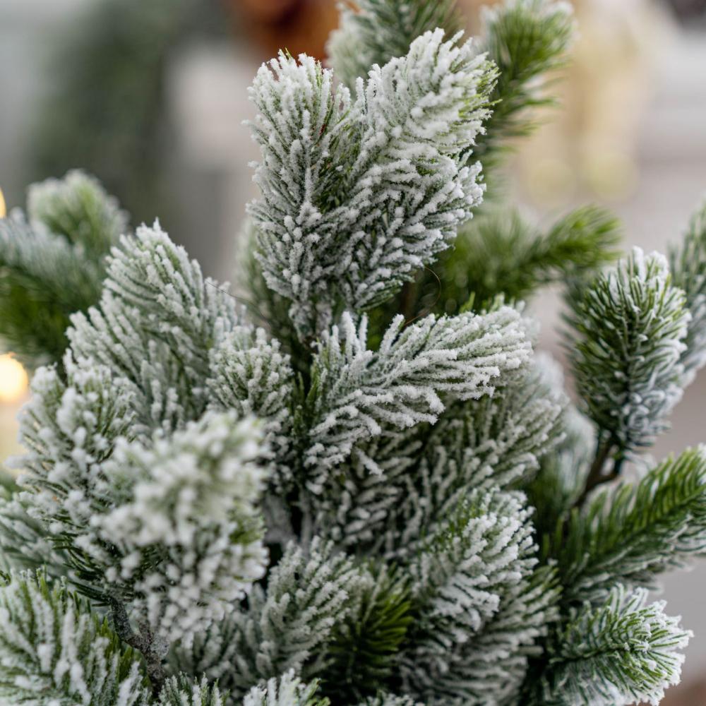 1pcs Christmas Tree Pine Branches Artificial Fake Plants Snow Pines Garland For Christmas Wreath Party Decor Xmas Gifts Ornament