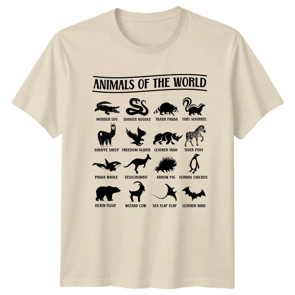Animals Of The World Funny Names Animal Humor Mens Womens Graphic Tee XXXXL