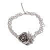 Luxury Metal Rose Necklace Coarse Neck Chain Exaggerated Flower Necklace  Women