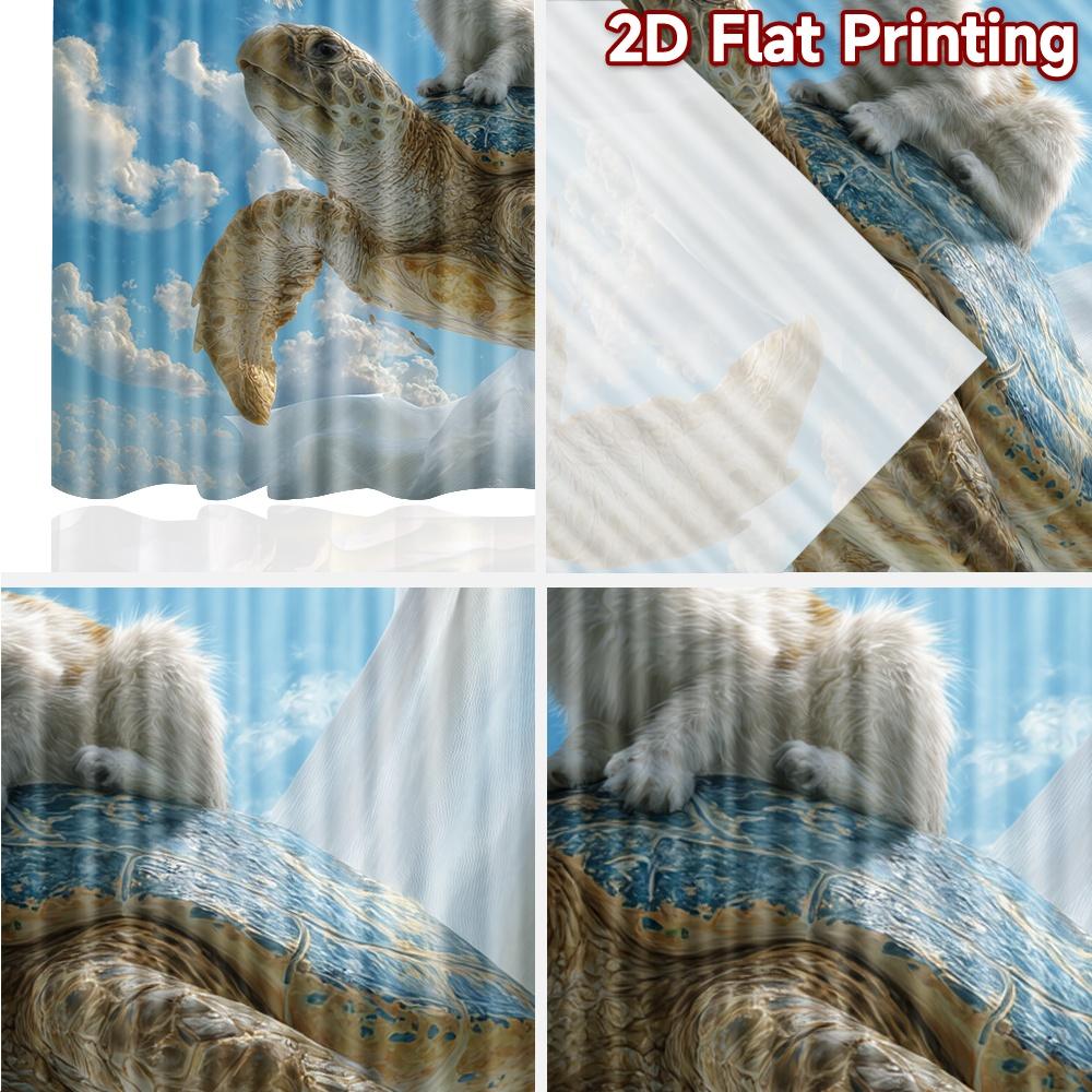 2pcs, 2D FLAT PRINTING Curtains (Without Rod) OceanAdventure Halloween Festival Creative Curtains Versatile Fabric Curtains All