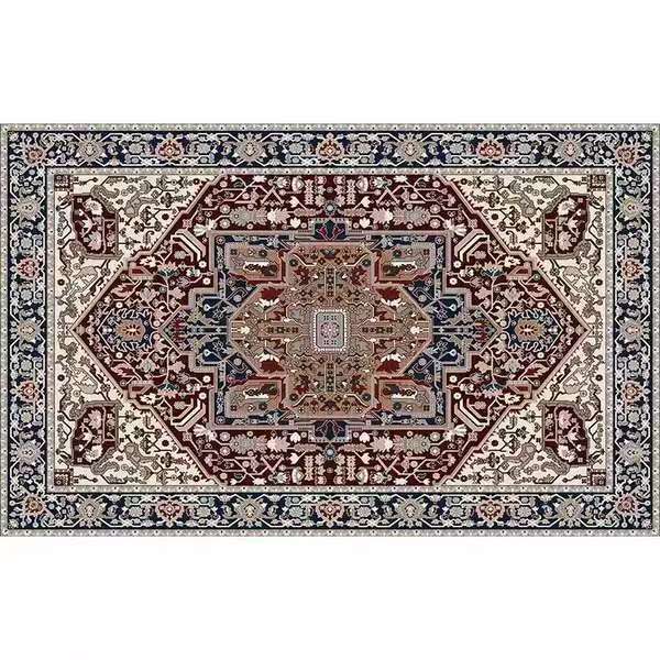 Vintage Living Room Carpet Ethnic Style Bedroom Bedside Carpet Persian Coffee Table Mat