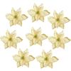 5/10Pcs 13cm Glitter Artificial Flowers For Christmas Tree Decoration DIY Christmas Ornaments Home Wedding Xmas Party Decoration