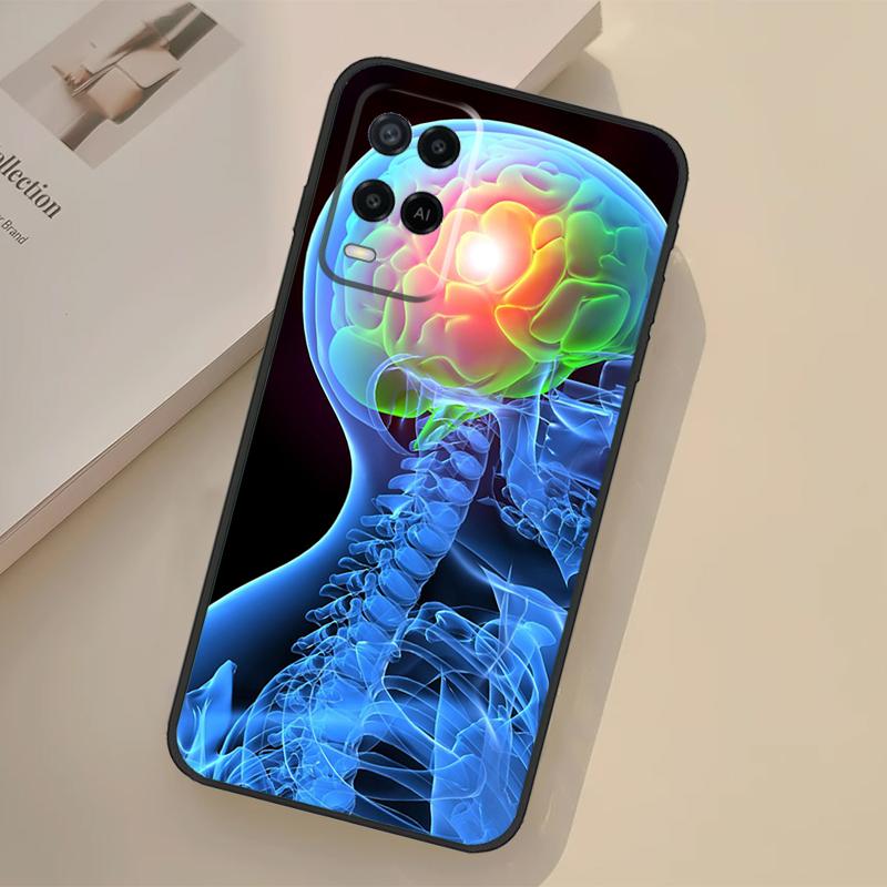 Medical Human Organs Brain Case For Oppo A98 A78 A18 A38 A58 A60 A80 A40 A96 A76 A16 A94 A74 A54 A15 A17 A57 A77 A5 Pro
