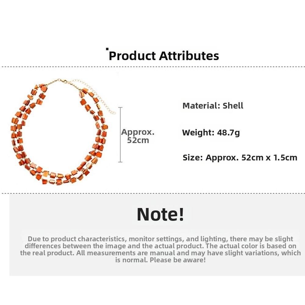 Double-layer Beaded Necklace Irregular Jewelry Accessories Colorful Necklace  Party Gifts
