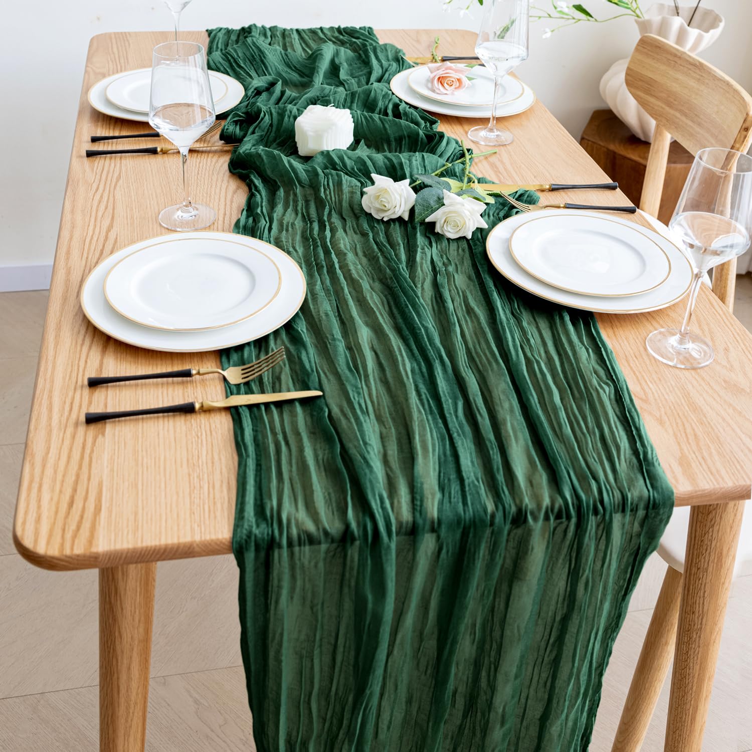 

6 шт. марлевая дорожка на стол из бохо-марли 40x270 см для свадьбы, девичника, дня рождения