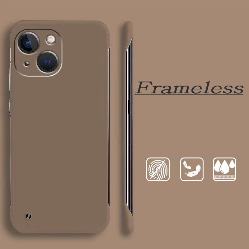 

Модный тонкий безрамочный чехол для iPhone 16 Pro Max 15 Plus 14 13 12 11 Pro X XR Xs Max 7 8 Plus SE2 SE3 чехол Hard Scrub PC Candy Color iPhone 15 ProMax