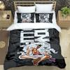 ONE PIECECartoon Monkey D. Luffy Bedding Set (duvet Cover and Pillowcases), Extra-large/large Size, Machine Washable, a Holiday
