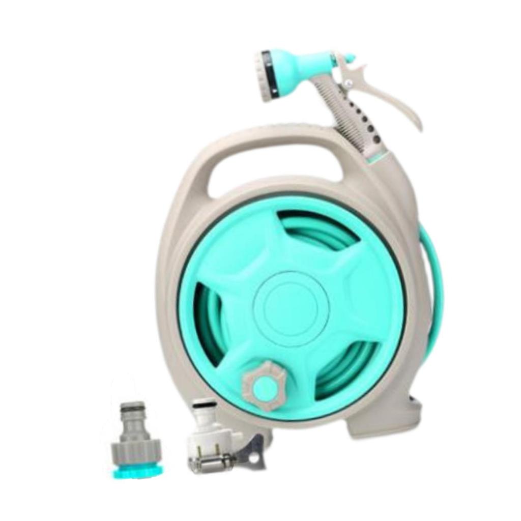 Water Pipe Cart Space Saving Garden Hose Storage for Gardening Watering Tool Blue